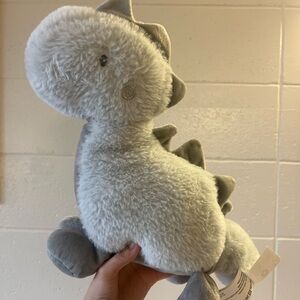 Gray Plush Dinosaur Toy with Heating Pad